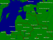 Baltische Staaten Städte + Grenzen 800x600